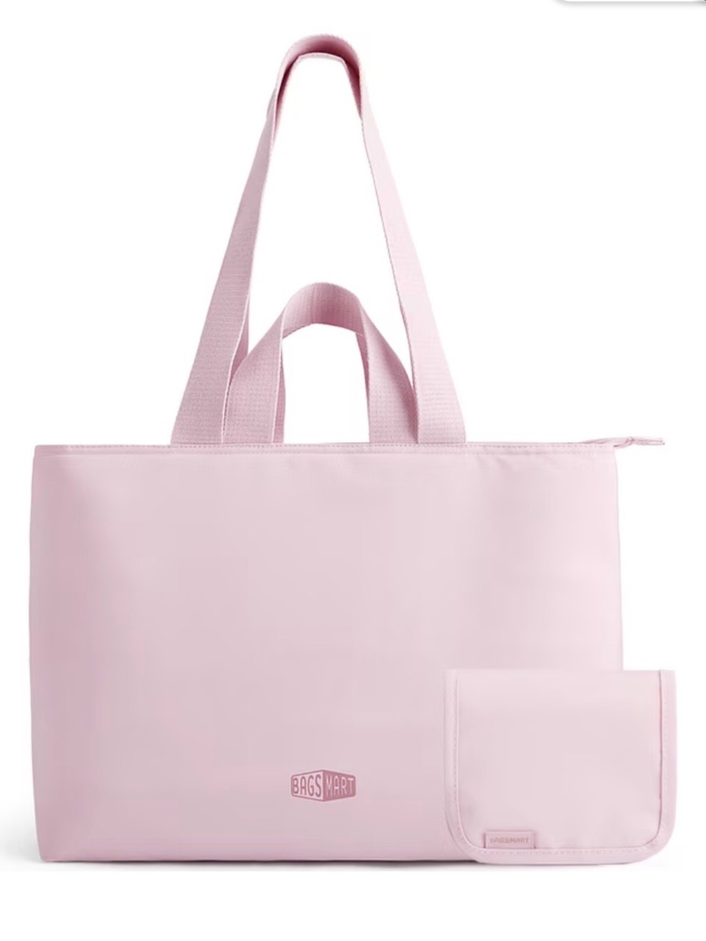 BAGSMART Halo Tote Bag for 15.6" Laptop, Lightweight 25L Pink